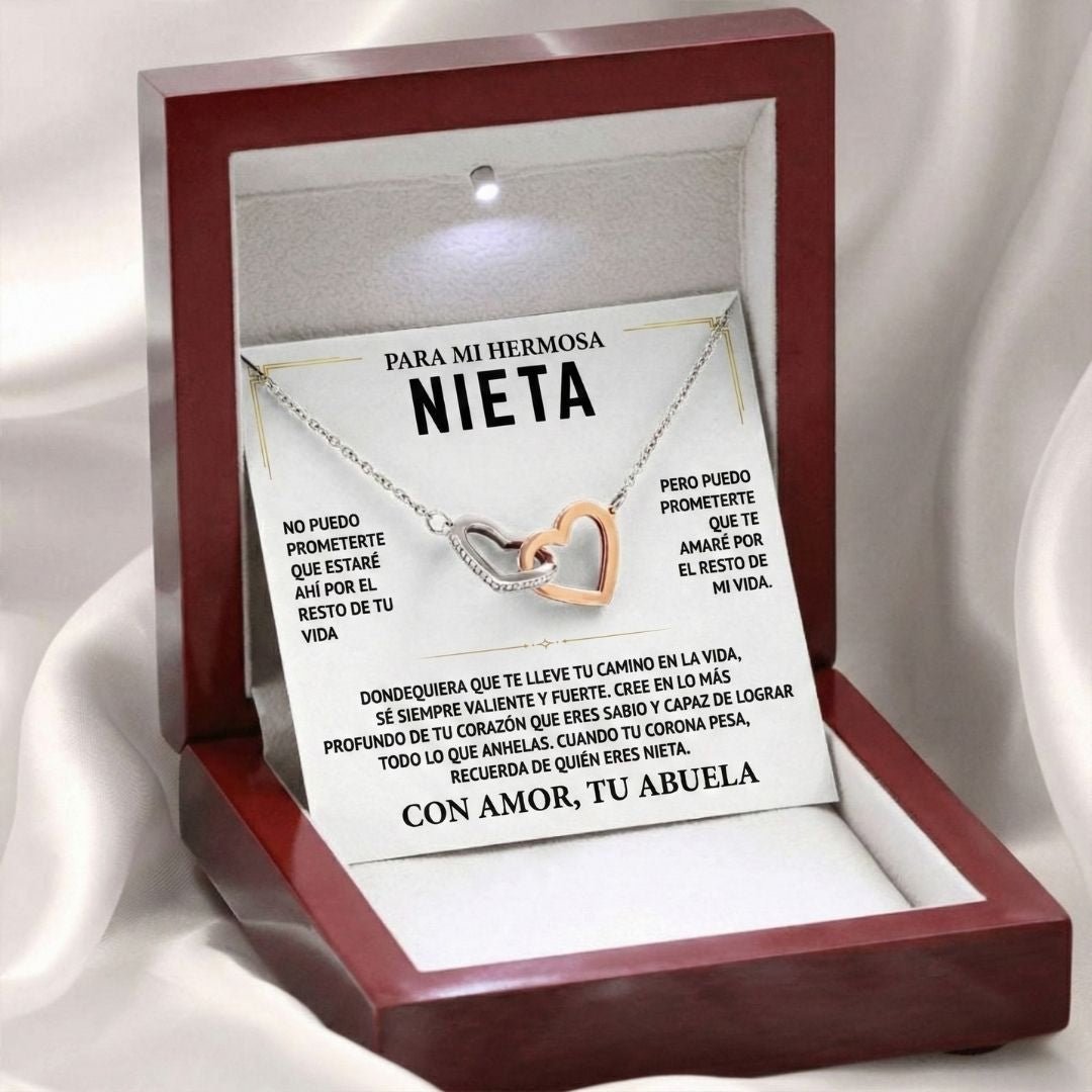 Collar corazones entrelazados - A mi nieta - Moroveta