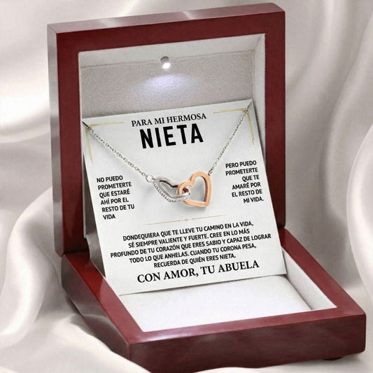 Collar corazones entrelazados - A mi nieta - Moroveta