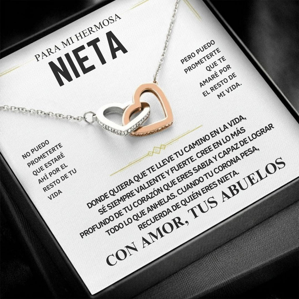 Collar corazones entrelazados - A mi nieta - Moroveta
