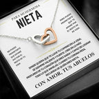 Collar corazones entrelazados - A mi nieta - Moroveta