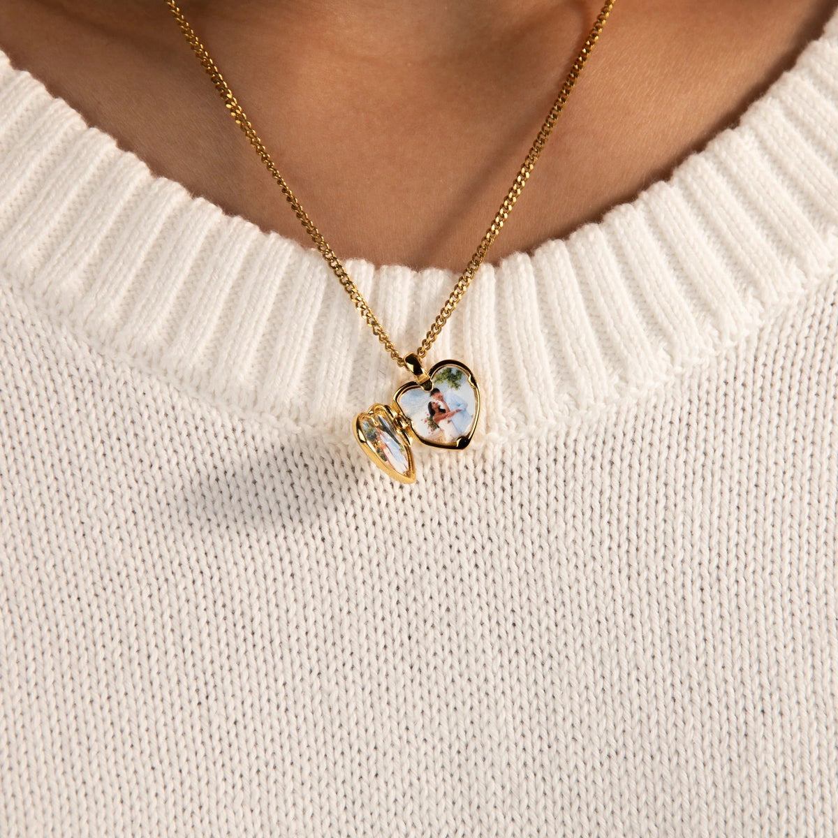 Collar de corazón con fotos - Moroveta