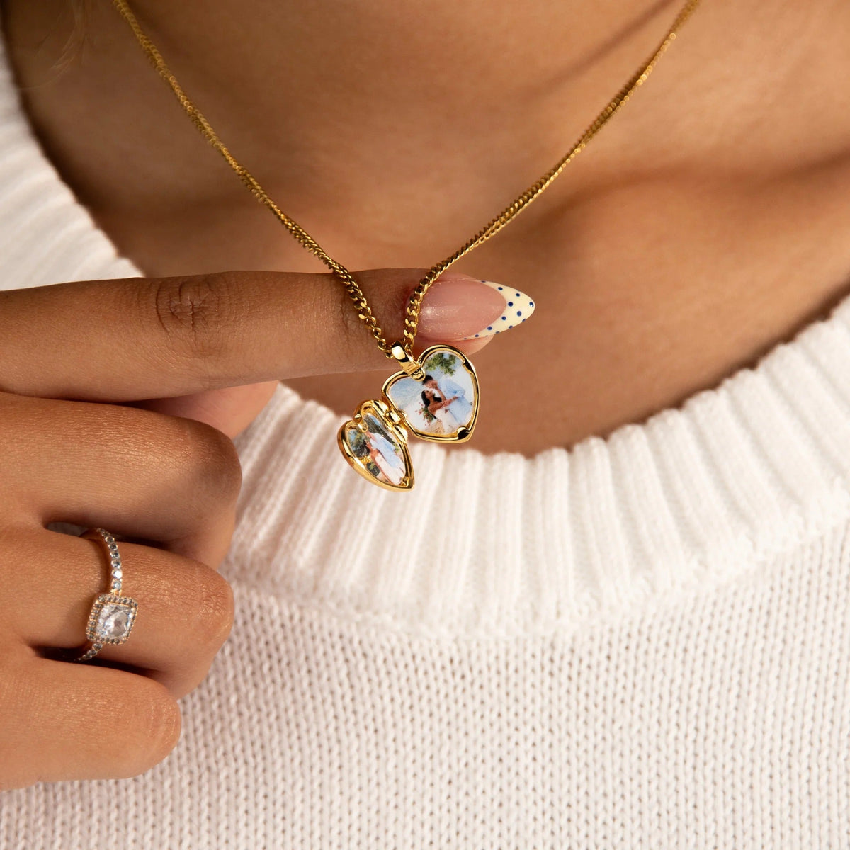 Collar de corazón con fotos - Moroveta