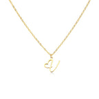 Collar de corazón con inicial - Moroveta