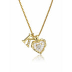 Collar de corazón nacarado con inicial personalizada - Moroveta