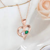 Collar de corazón personalizado con piedras de nacimiento - Moroveta
