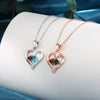 Collar de corazón personalizado con piedras de nacimiento - Moroveta