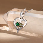 Collar de corazón personalizado con piedras de nacimiento - Moroveta