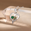 Collar de corazón personalizado con piedras de nacimiento - Moroveta
