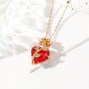 Collar de corazón y rosa - Moroveta