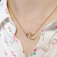Collar de corazones personalizado con caja de rosa eterna - Moroveta