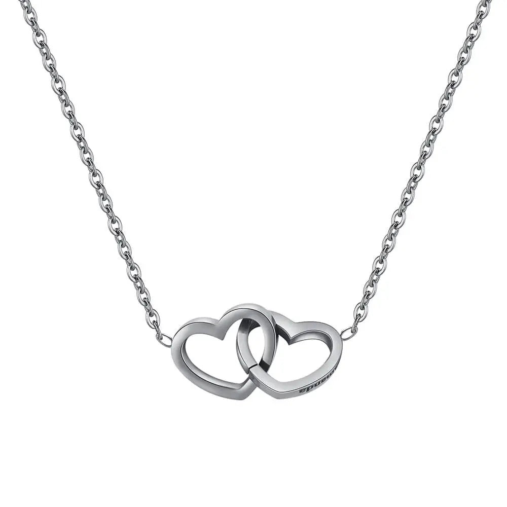 Collar de corazones personalizado con caja de rosa eterna - Moroveta