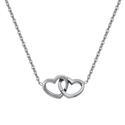 Collar de corazones personalizado con caja de rosa eterna - Moroveta
