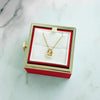 Collar de corazones personalizado con caja de rosa eterna - Moroveta