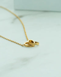 Collar de corazones personalizado con caja de rosa eterna - Moroveta