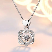 Cargar imagen en el visor de la galería, Collar de doble corazón + estuche con forma de rosa de regalo - Moroveta