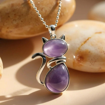 Collar de gato con piedra natural - Moroveta
