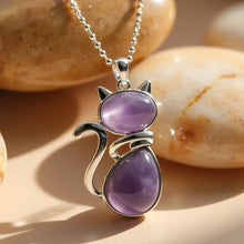 Cargar imagen en el visor de la galería, Collar de gato con piedra natural - Moroveta