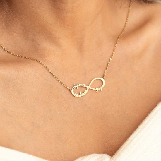 Collar de infinito con nombres - Moroveta