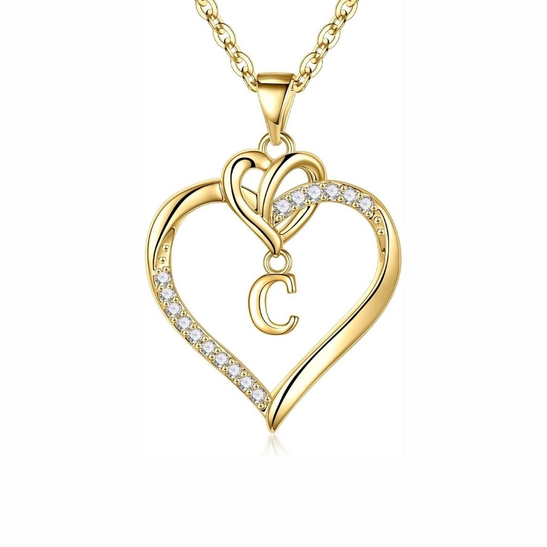 Collar de inicial con corazón - Moroveta
