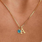 Collar de inicial con piedra de nacmiento - Moroveta