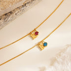 Collar de inicial con piedra de nacmiento - Moroveta