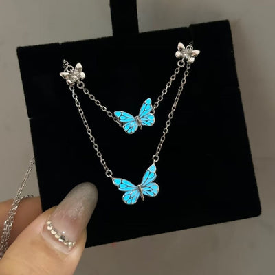 Collar de mariposa que brilla en la oscuridad - Moroveta