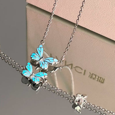 Collar de mariposa que brilla en la oscuridad - Moroveta