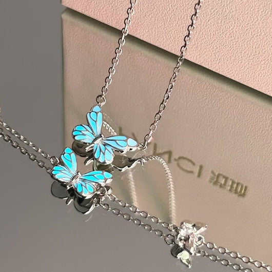 Collar de mariposa que brilla en la oscuridad - Moroveta