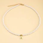Collar de perlas con inicial - Moroveta