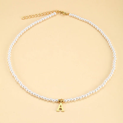 Collar de perlas con inicial - Moroveta