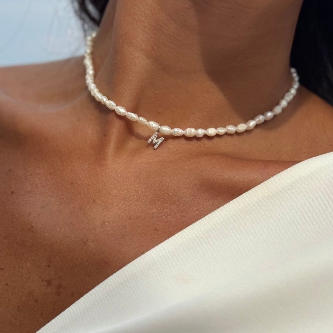 Collar de perlas con inicial personalizado (Oferta 2x1) - Moroveta