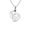Collar de piecitos de bebé con nombre y fecha - Moroveta