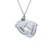 Collar de piecitos de bebé con nombre y fecha - Moroveta