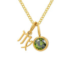 Collar del zodíaco con piedra de nacimiento - Moroveta