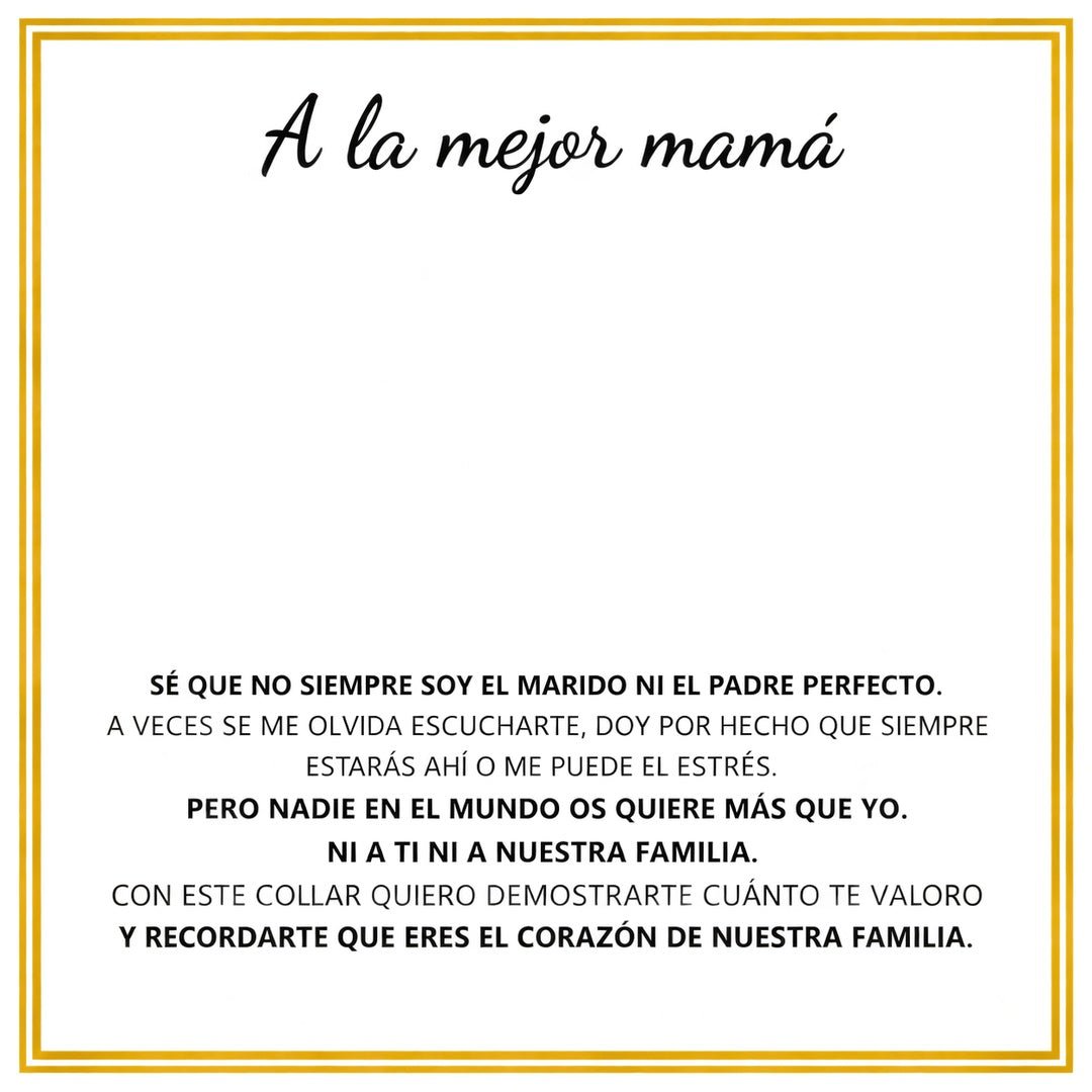 Collar "El corazón de la Familia" - A la mejor mamá - Moroveta
