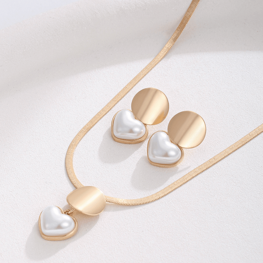 Collar elegante de Corazón y Pendientes GRATIS - Moroveta