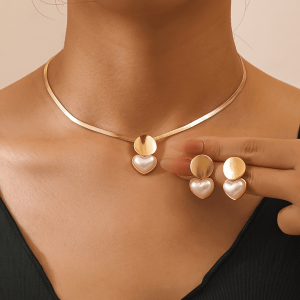Collar elegante de Corazón y Pendientes GRATIS - Moroveta