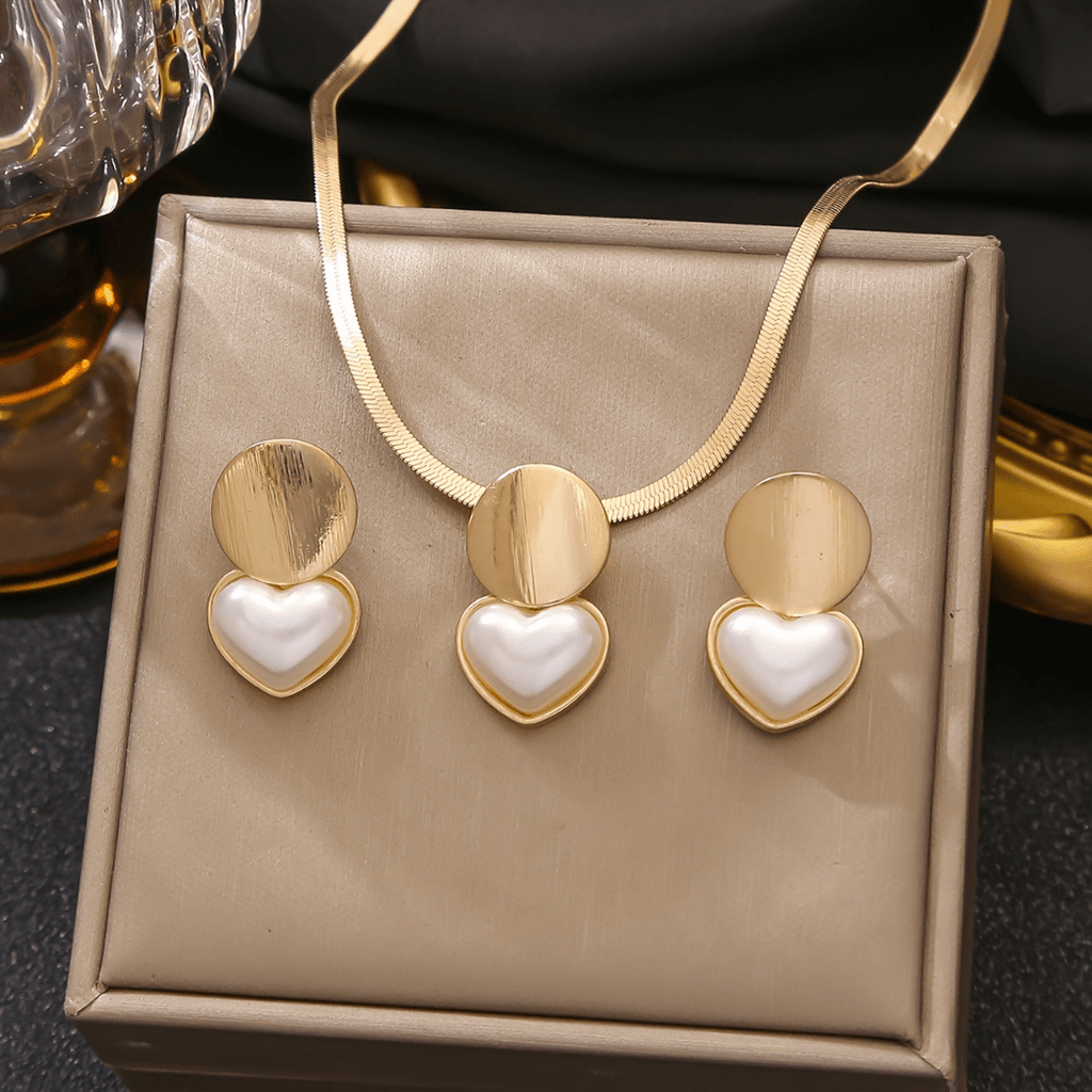 Collar elegante de Corazón y Pendientes GRATIS - Moroveta