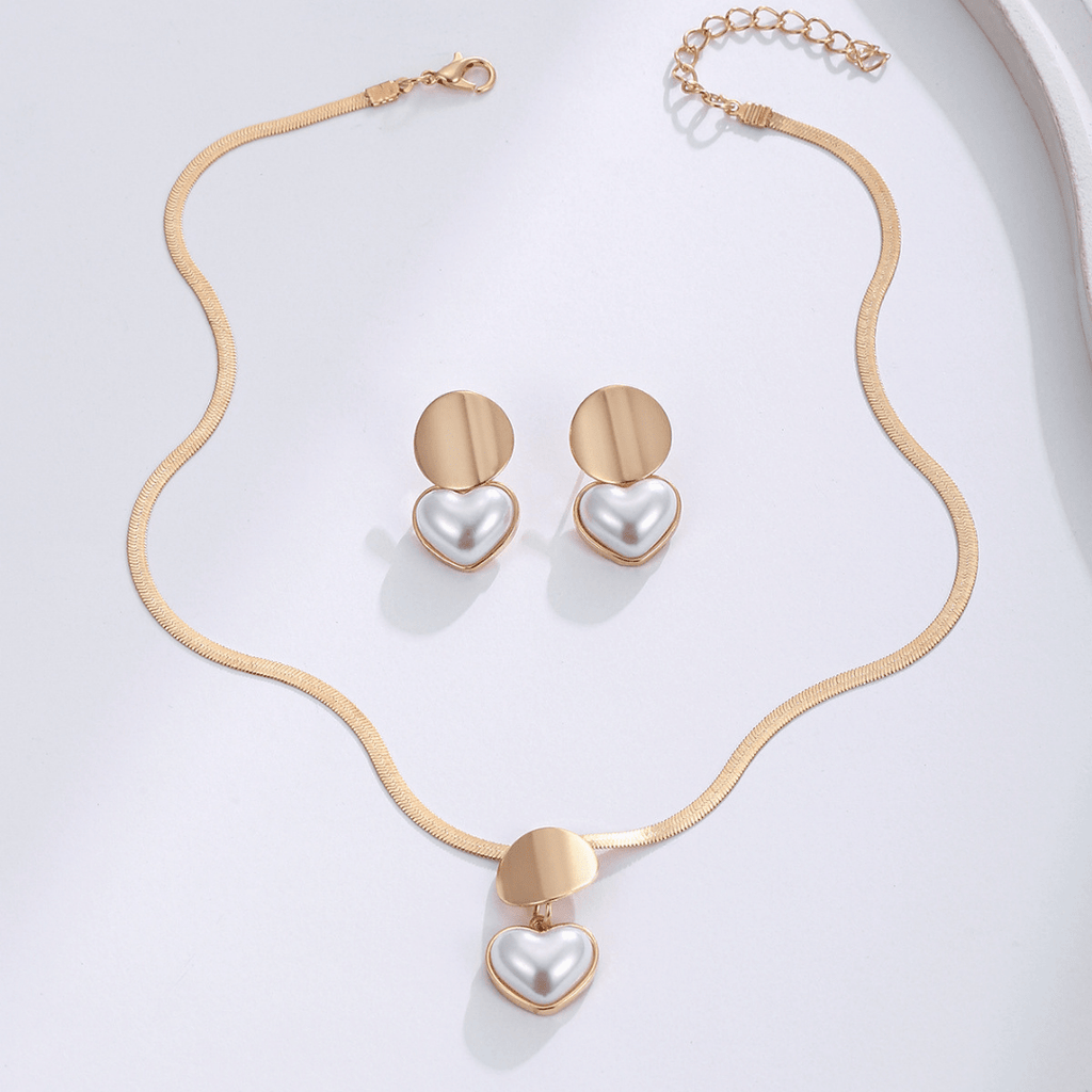 Collar elegante de Corazón y Pendientes GRATIS - Moroveta