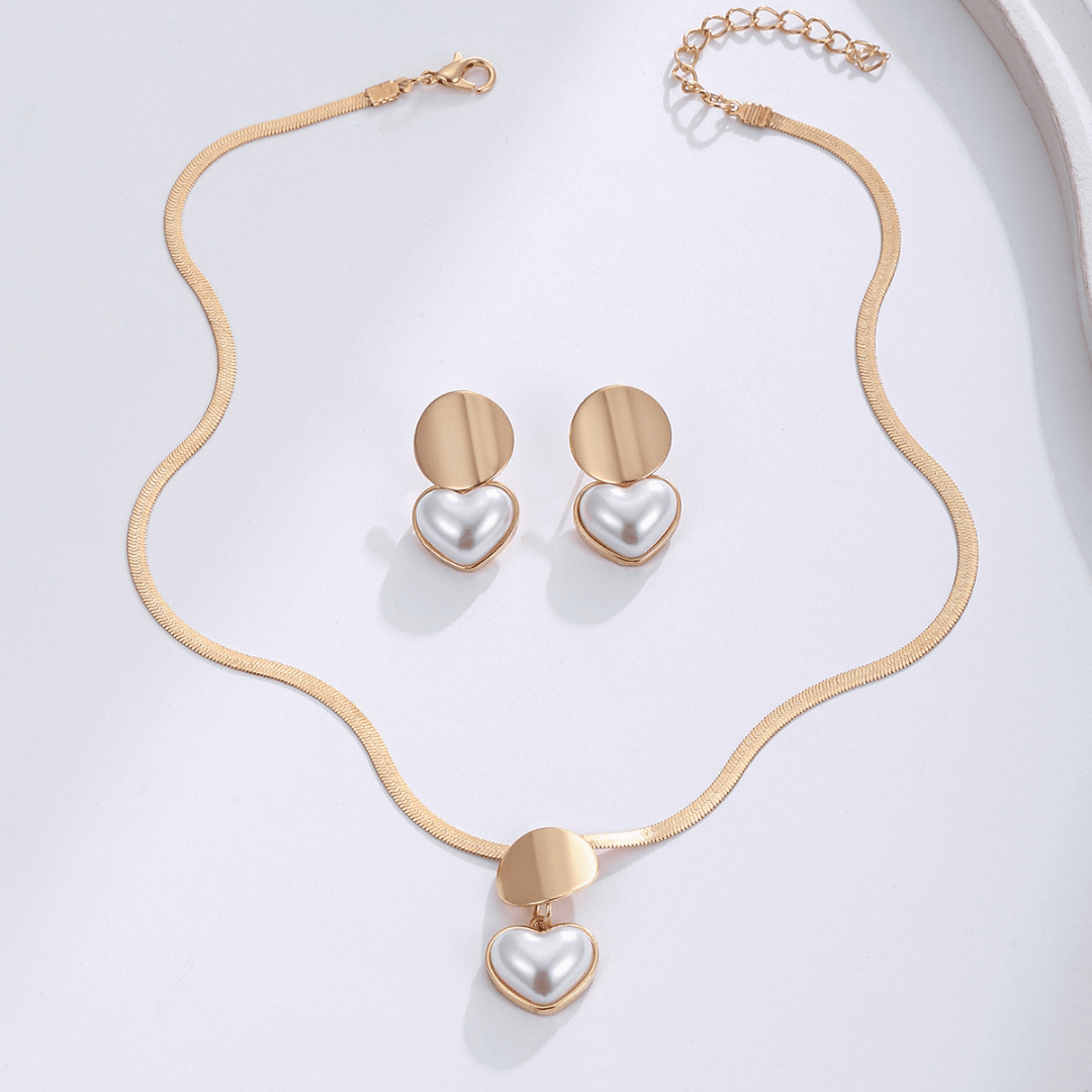 Collar elegante de Corazón y Pendientes GRATIS - Moroveta
