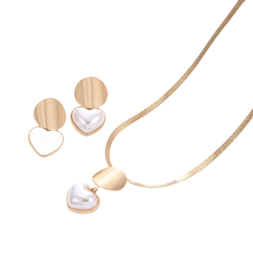 Collar elegante de Corazón y Pendientes GRATIS - Moroveta