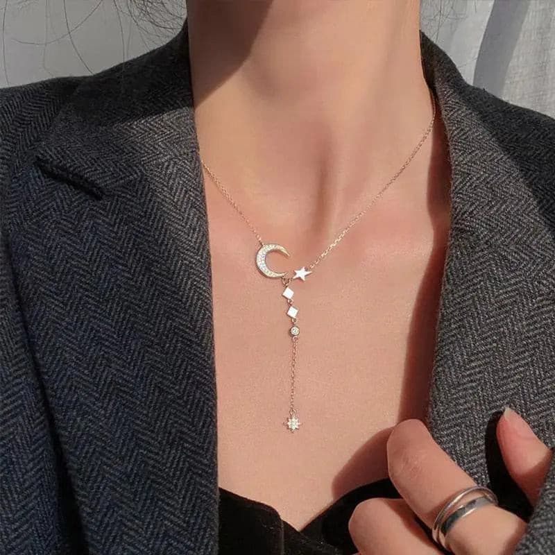 Collar estrella luna brillante - Moroveta