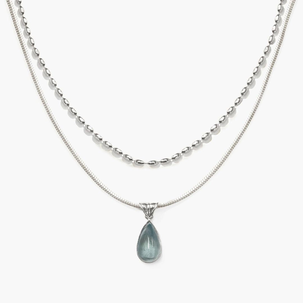 Collar gota de agua marina - Moroveta