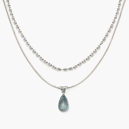 Collar gota de agua marina - Moroveta