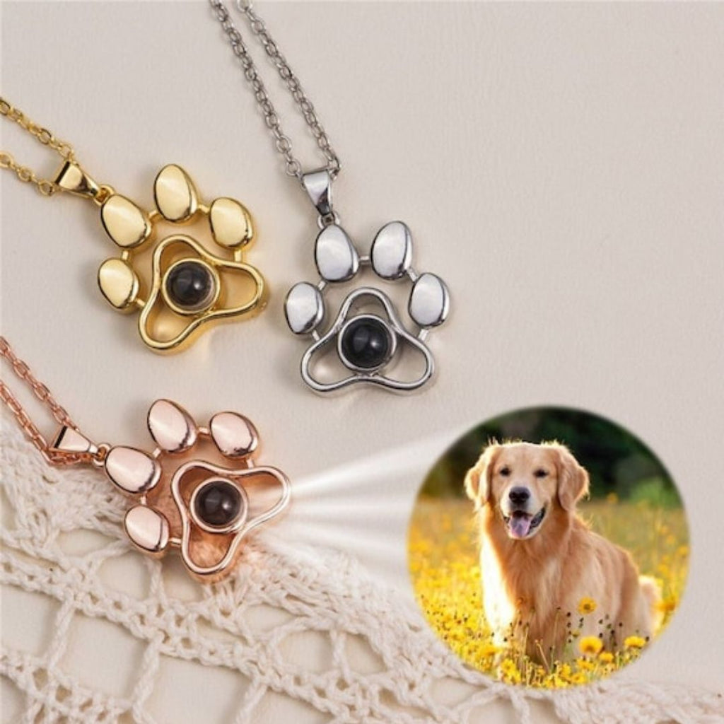 Collar huellita con foto de mascota - Moroveta