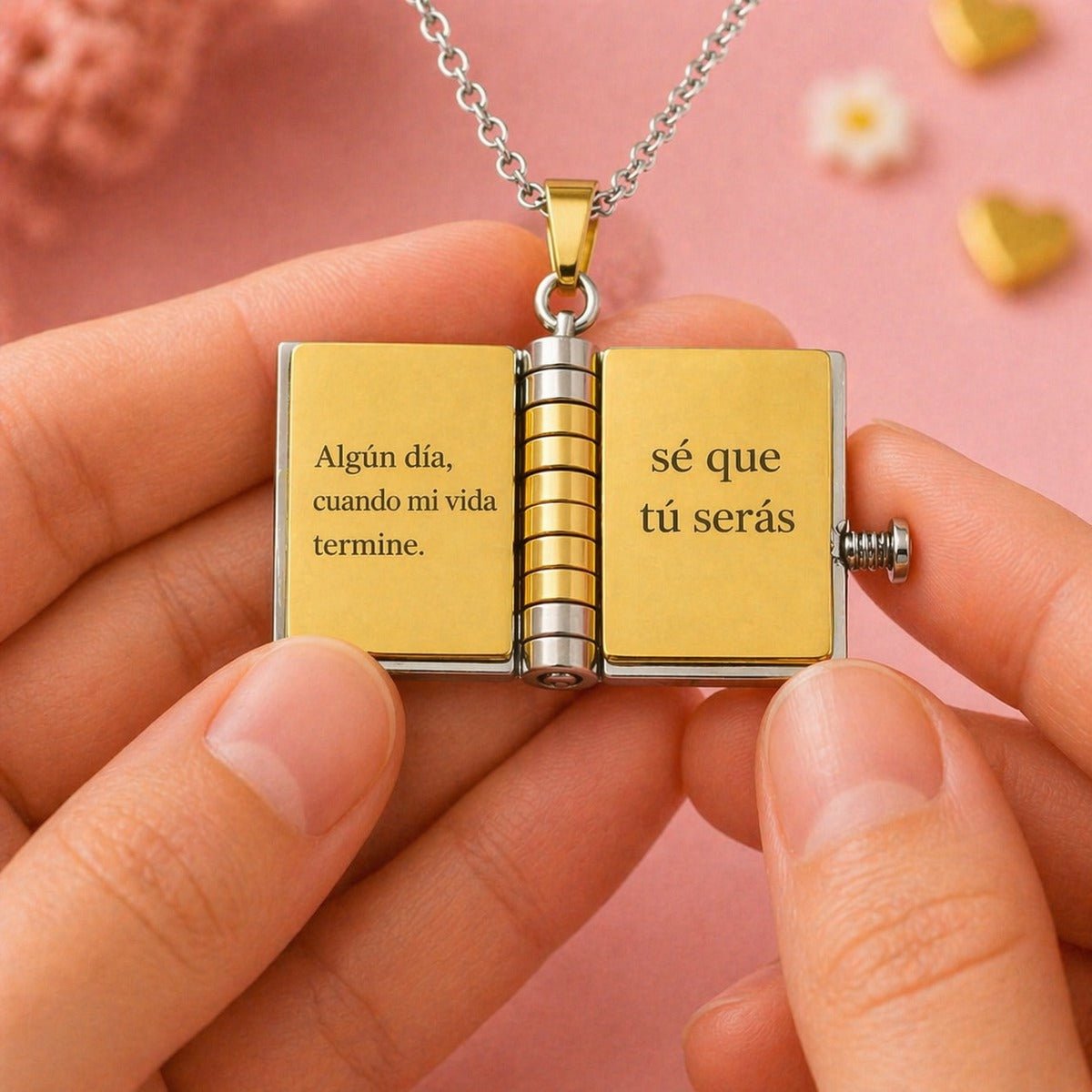 Collar Libro a mi nieta - “Tú siempre estarás en mi corazón” - Moroveta