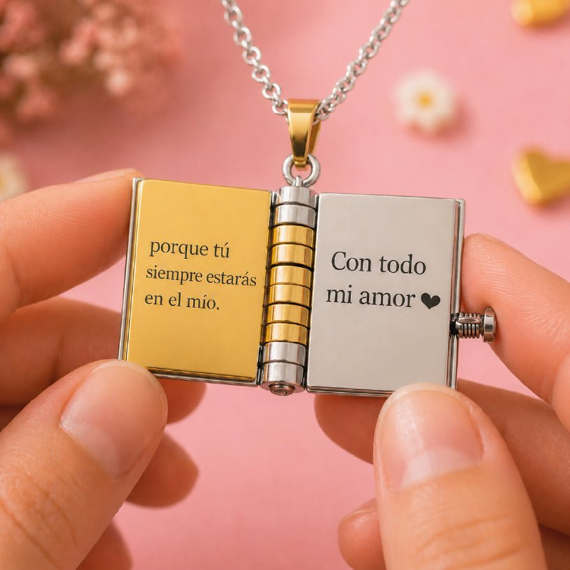 Collar Libro a mi nieta - “Tú siempre estarás en mi corazón” - Moroveta