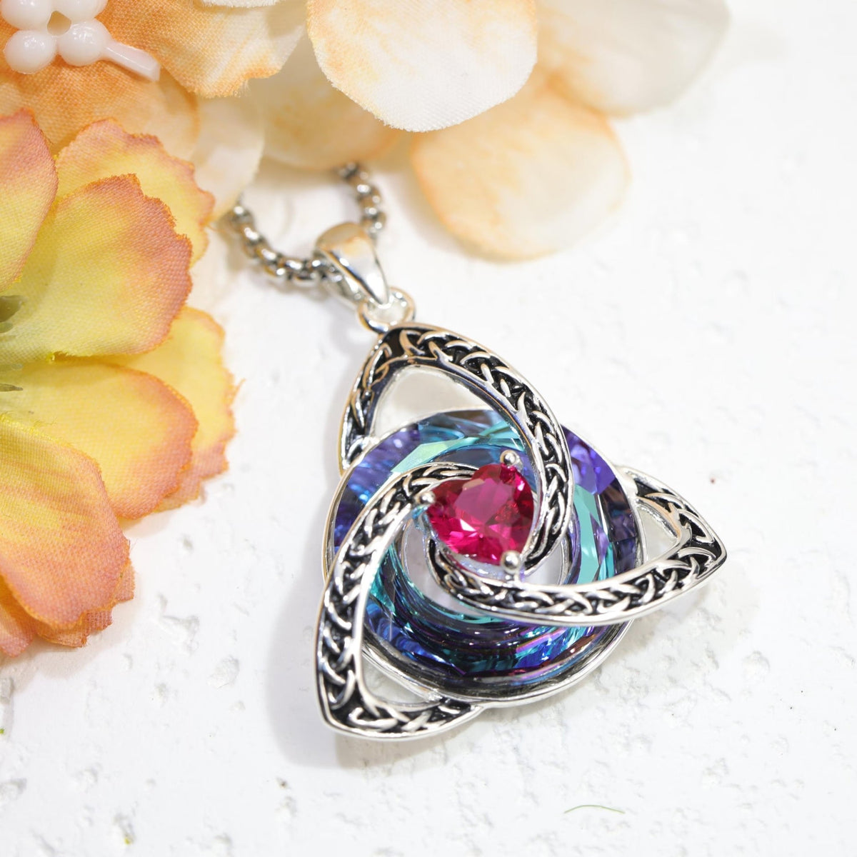 Collar Nudo de bruja con piedra de nacimiento - Moroveta