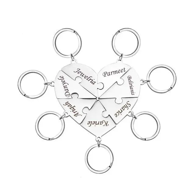 Collar o llavero personalizado de piezas de rompecabezas - Moroveta