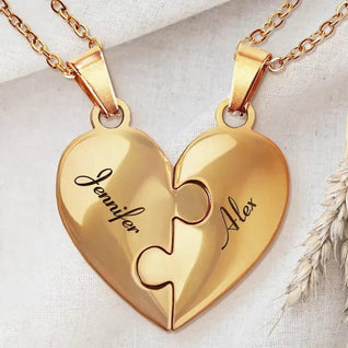 Collar o llavero personalizado de piezas de rompecabezas